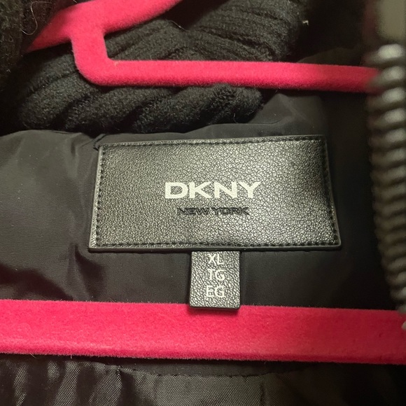 NWT DKNY Quilted Shell Hooded Long Jacket - Picture 5 of 14